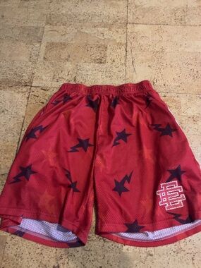 Red Star-Print mensAthletic Shorts